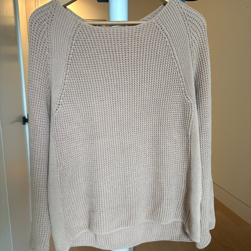 Vince Chunky Knit Sweater - Oatmeal, Size S
